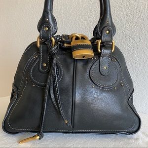 Chloe black paddington dome bowler bag